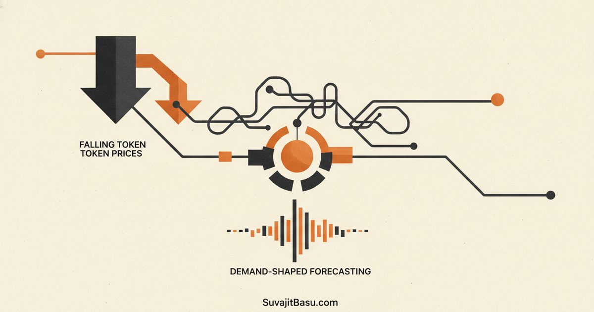 Editorial illustration for Token Prices Fell. AI Bills Rose. CIOs Need a Different Forecast.